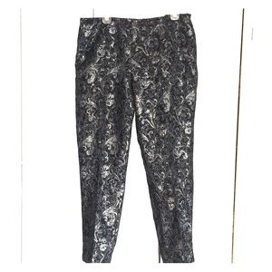 Silver brocade slacks